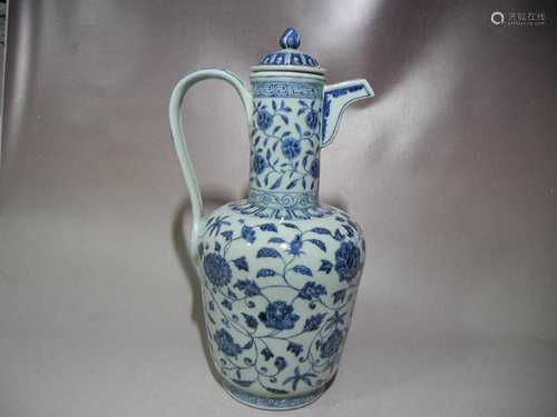 A Blue and White Porcelain Teapot