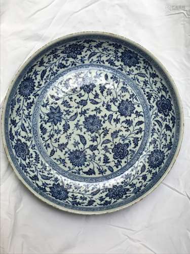 A Blue and White Porcelain Dish