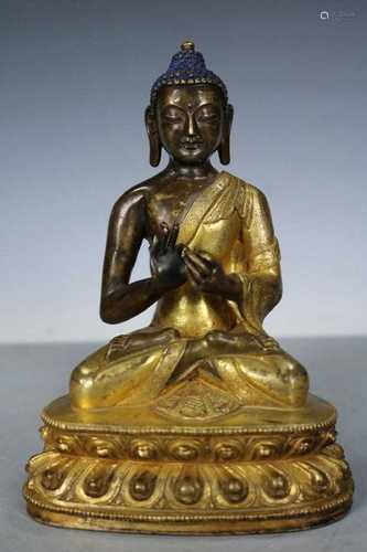 A Bronze Gold Bhudda