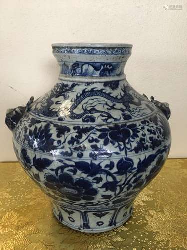 A Blue and White Porcelain Jar