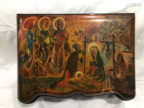 Lacquer on Wood Jewel Box, by Nguyen Gia Tri