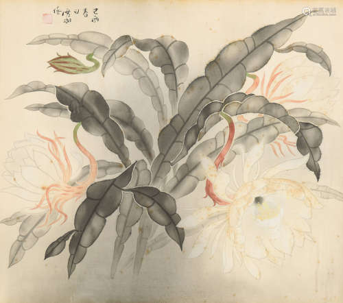 郭雪湖（1908～2012） 花卉 镜心 设色绢本
