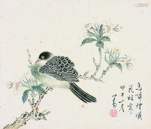 溥儒（1896～1963） 花鸟 镜心 设色绢本