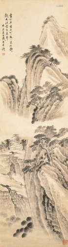 戴熙（1801～1860） 山水 立轴 水墨纸本