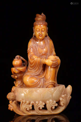 A TIANHUANG STONE BUDDHA FIGURE