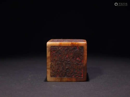 A SIX FACE SHOUSHAN STONE SEAL