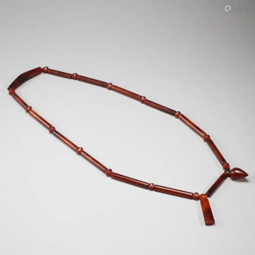 CHINESE AGATE BEAD NECKLACE LIAO DYNASTY
