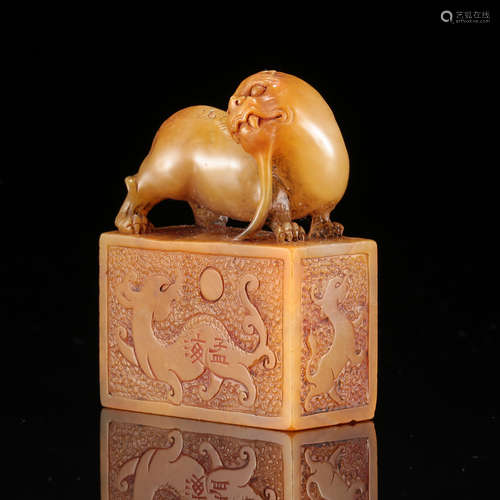 CHINESE TIANHUANG STONE BEAST SEAL