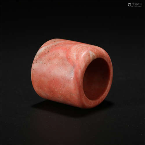 CHINESE CORAL ATCHER'S RING QING DYNASTY