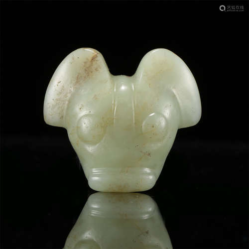 CHINESE JADE OX HEAD