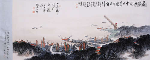 CHINESE SCROLL PAINTING OF LAKEVIEWS