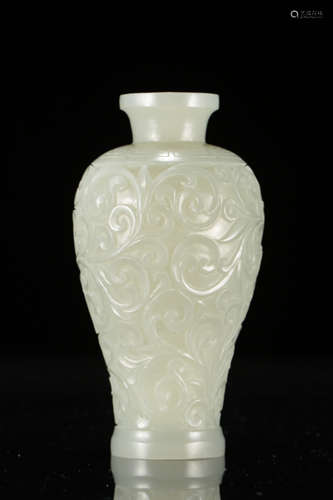 PAIR OF CHINESE CELADON JADE VASES