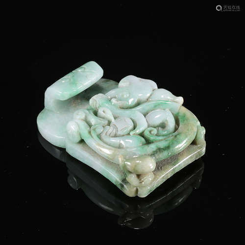 CHINESE JADEITE DRAGON BELT HOOK