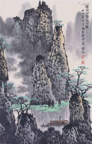 CHINESE SCROLL PAINTING OF LAKEVIEWS