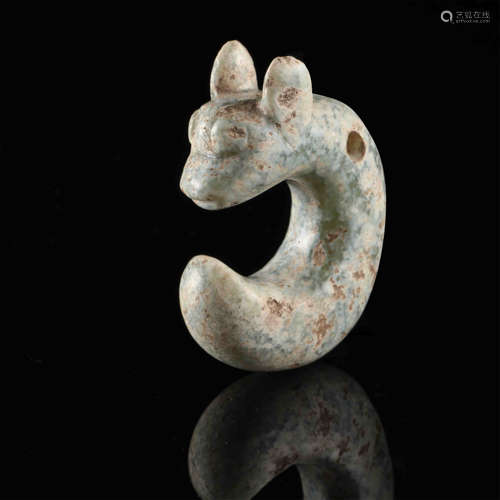 CHINESE ANCIENT JADE PIG DRAGON