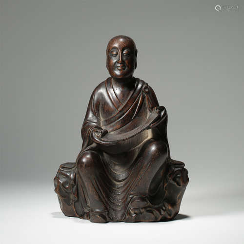 CHINESE AGALWOOD SEATED BUDDHA