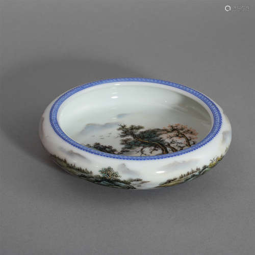 CHINESE PORCELAIN FAMILLE ROSE BRUSH WASHER