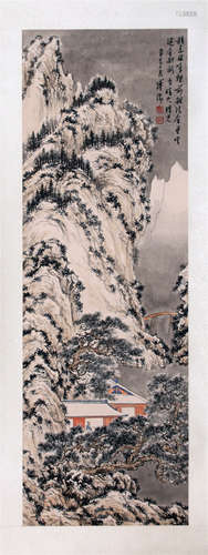 CHINESE SCROLL PAINTING OF MOUNTAIN VIEWS