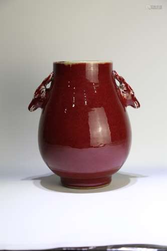 A Chinese Red Glazed Porcelain Vase