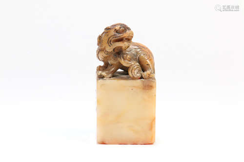 A Chinese Carved Soapstone Seal