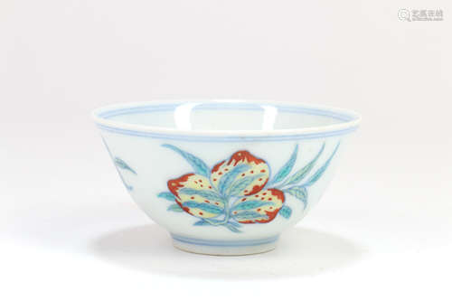 A Chinese Dou-Cai Porcelain Cup