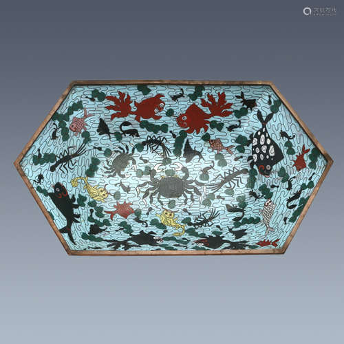 A Chinese Cloisonne Plate