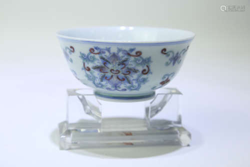 A Chinese Dou-Cai Porcelain Cup