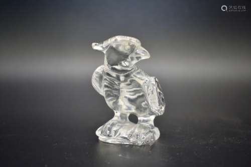 A rock crystal figure of a phoenix- 19th century