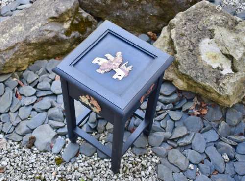 A Chinese square sectioned table stand- 19th century