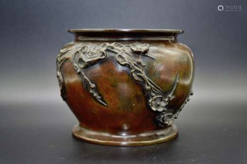 An interesting Japanese bronze jardiniere- 19th century