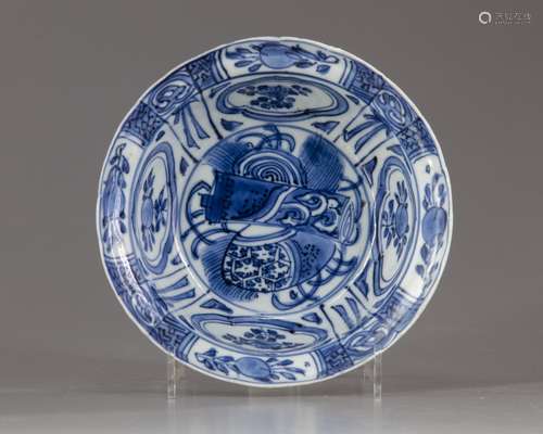 A blue and white bowl