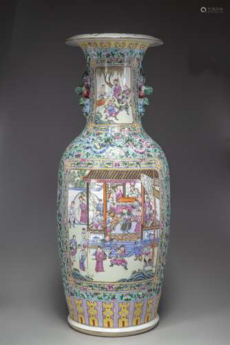 A large famille rose vase