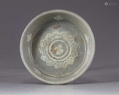 A Korean celadon glazed shallow bowl