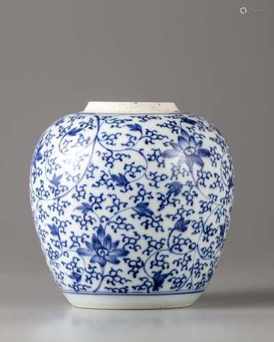 A Chinese blue and white jar