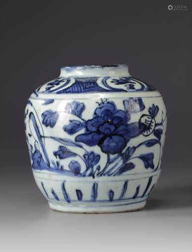 A Chinese blue and white jar