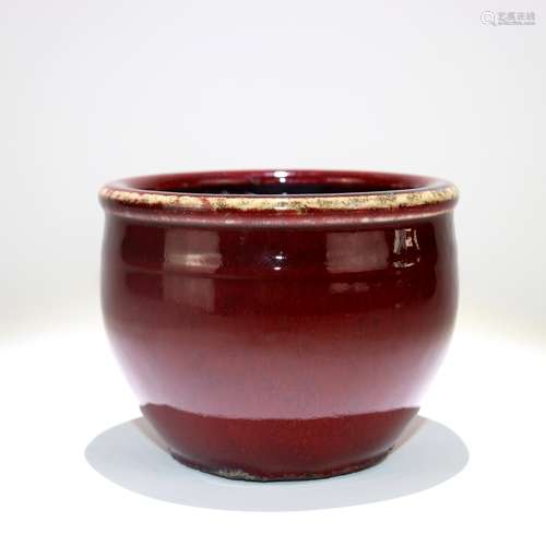 A Chinese Red Glazed Porcelain Vase