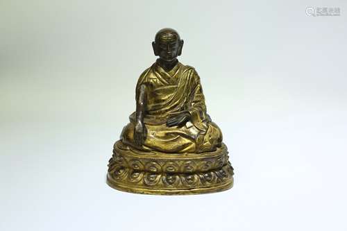 A Chinese Gilt Bronze Buddha