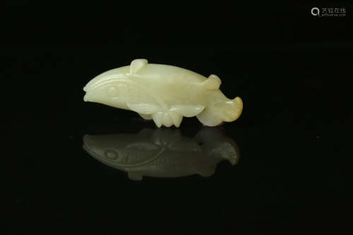 A Chinese Carved Jade Fish