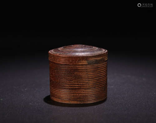 A HAINAN HUANGHUALI WOOD CARVED BOX