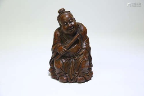 A Chinese Carved Bamboo Figure