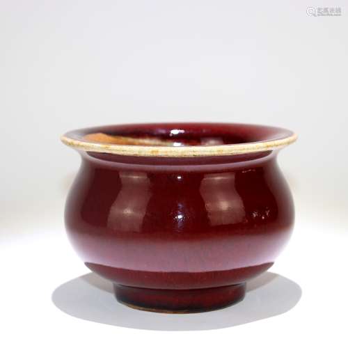 A Chinese Red Glazed Porcelain Vase