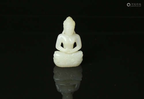 A Chinese Carved Jade Buddha