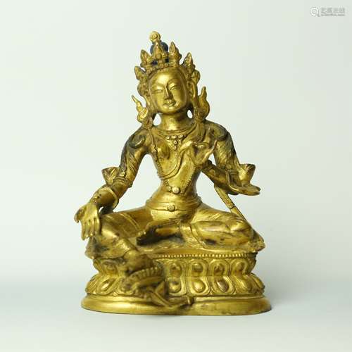 A Chinese Gilt Bronze Buddha