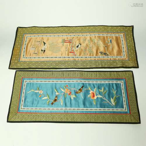 Two Pieces of Chinese Embroidery