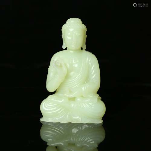 A Chinese Carved Jade Buddha