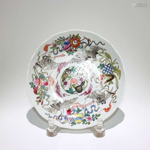 A Chinese Famille-Rose Porcelain Plate