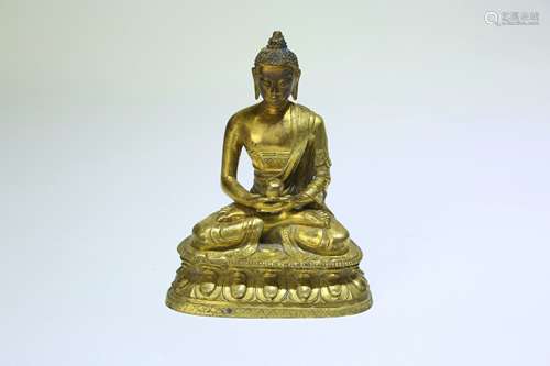 A Chinese Gilt Bronze Buddha