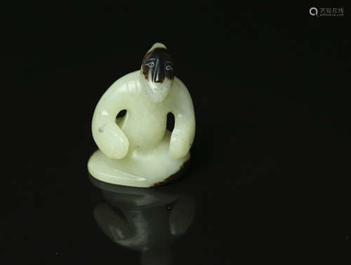 A Chinese Carved Jade Figure of Lady