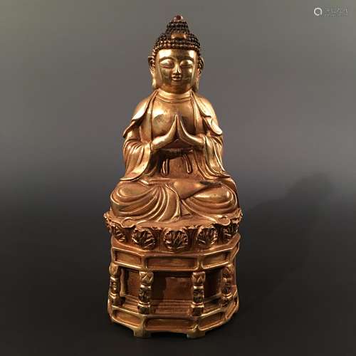 Chinese Gilt Bronze Buddha Statue