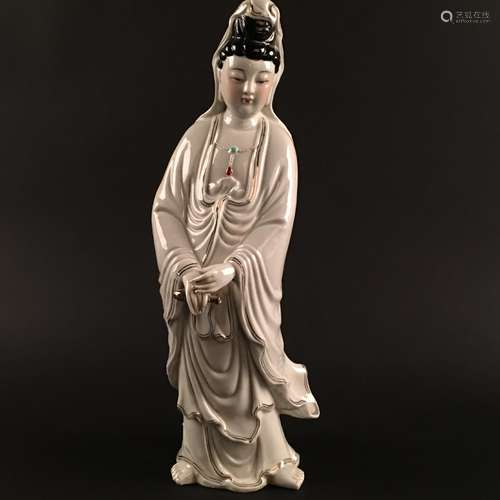 Chinese Porcelain Bodhisattva Statue